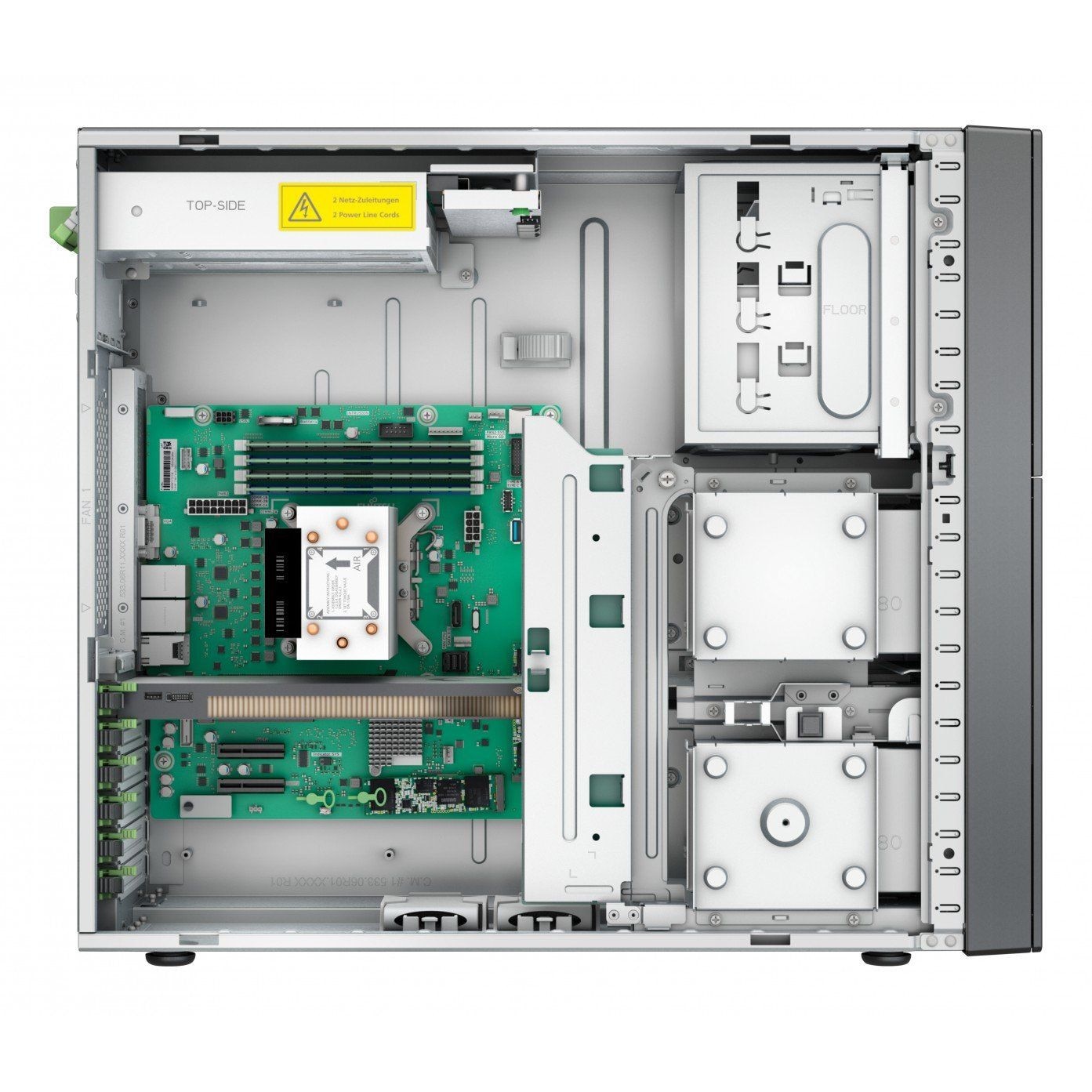 Fujitsu PRIMERGY TX1330 M6, Intel Xeon 6369P, 1x 32GB DDR5, 8xSFF