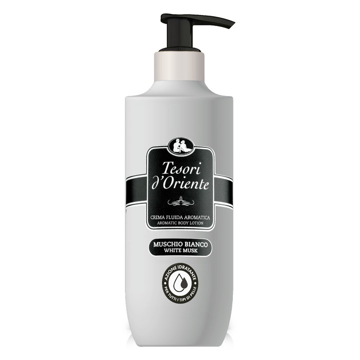 Tesori Muschio Bianco testbalzsam 400 ml, hidratáló, érzéki illat