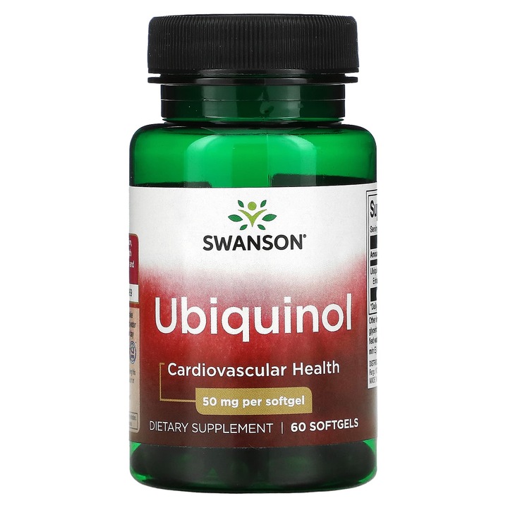 Supliment alimentar, Swanson, Ubiquinol, 50 mg, 60 capsule moi