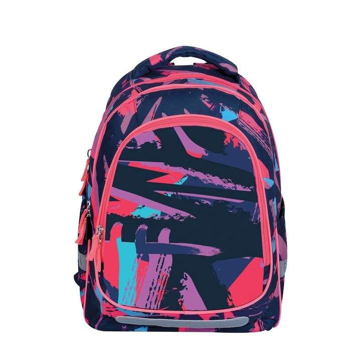 Anatómiai iskolatáska VILÁGOS CSÍKOK, 41x28x17 cm