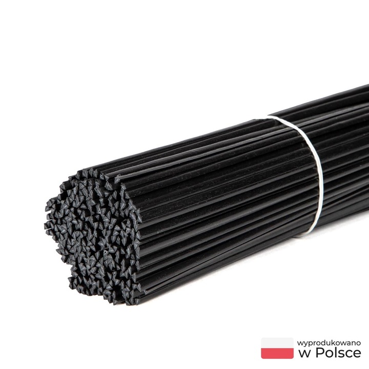 Electrod pentru Plastic, Negru, 1 kg, Lungime Fir 42 cm, Rezistent la Substanțe Chimice, Temperatura Utilizare 310-360°C