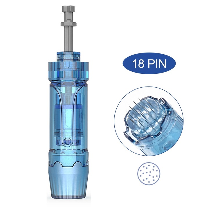 Пълнител за касети Dr. Pen – Съвместим M8S, A8S, A9, A11 – Micro-Needle 18 игли, за еднократна употреба – официален дистрибутор на AOOR Trading