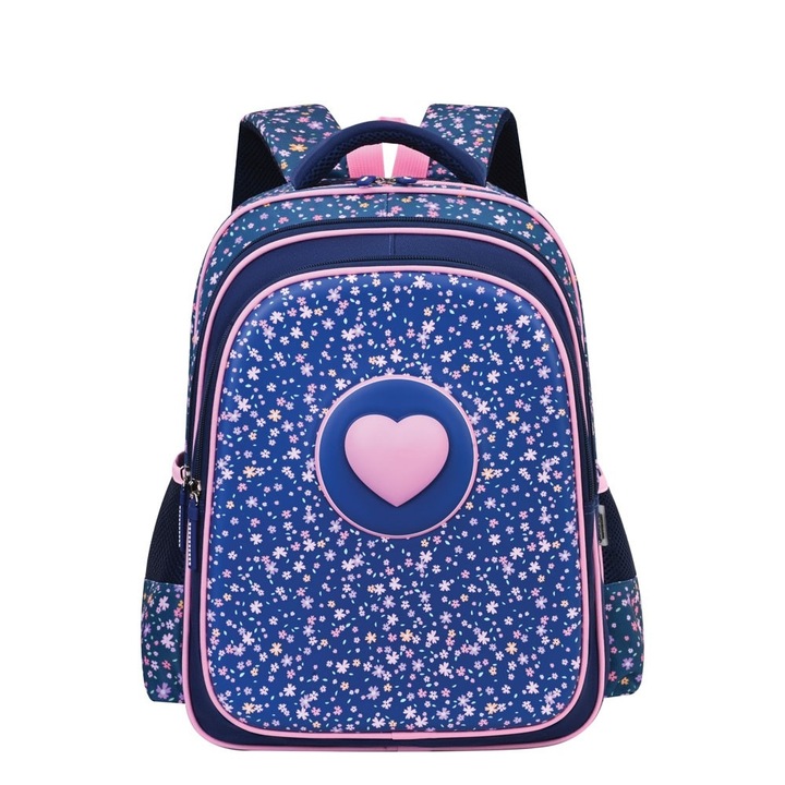 3D ergonomikus hátizsák PINK HEART, 42x30x22 cm