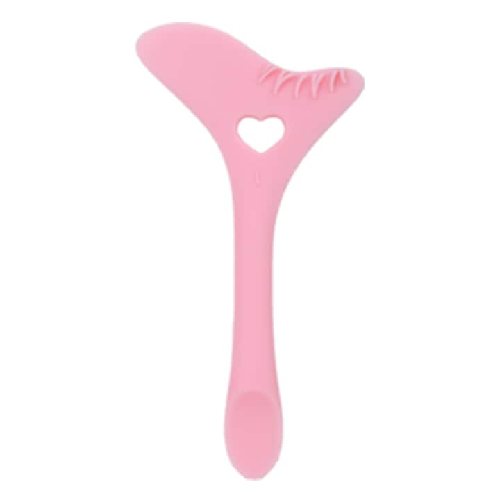 Sablon multifunctional 4in1 Eyeliner din silicon pentru machiaj，pentru makeup ochi, fata, sprancene, buze，Aplicator pentru crema de fata，accesoriu de machiaj，forma de inima，roz