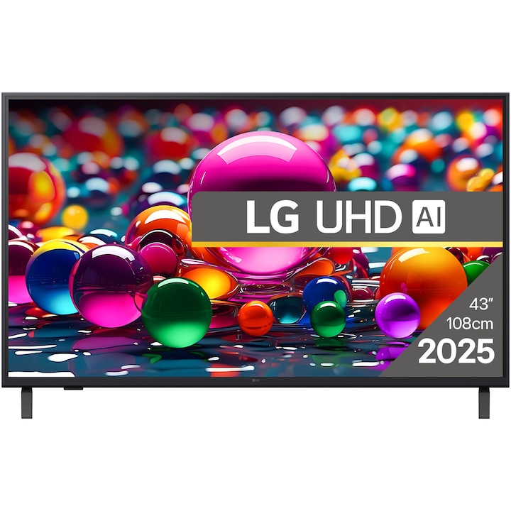 Телевизор LG LED 43UA74003LB, 43" (108 см), Smart, 4K Ultra HD, Клас G (Модел 2025)