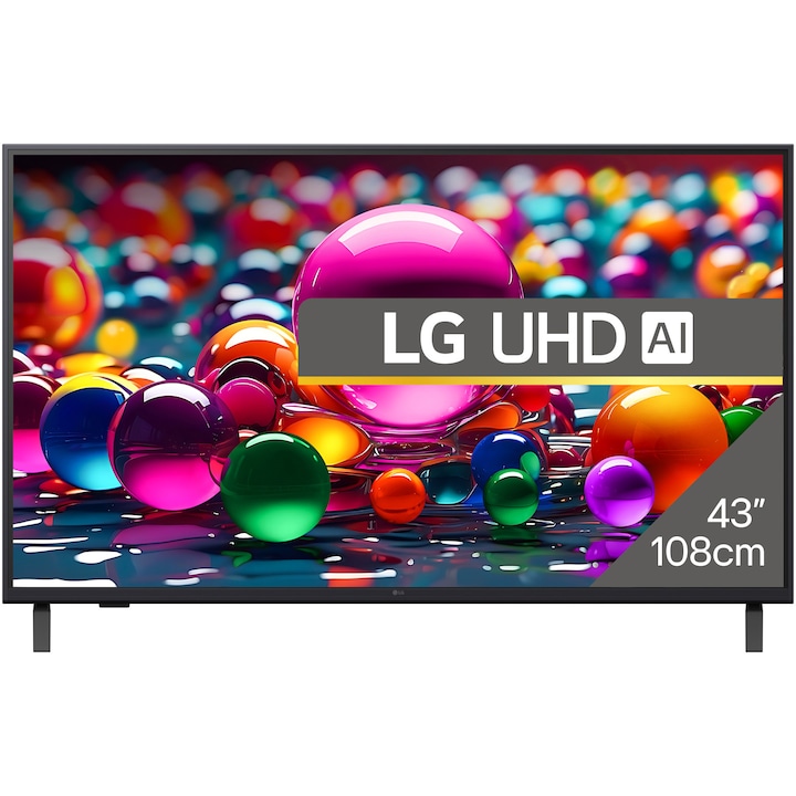 Телевизор LG LED 43UA74003LB, 43" (108 см), Smart, 4K Ultra HD, Клас G (Модел 2025)
