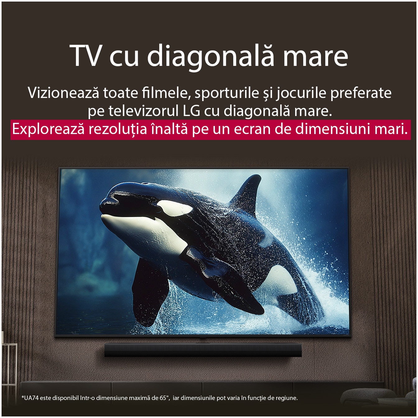 Televizor LG LED 50UA74003LB, 126 cm, Smart, 4K Ultra HD, Clasa F