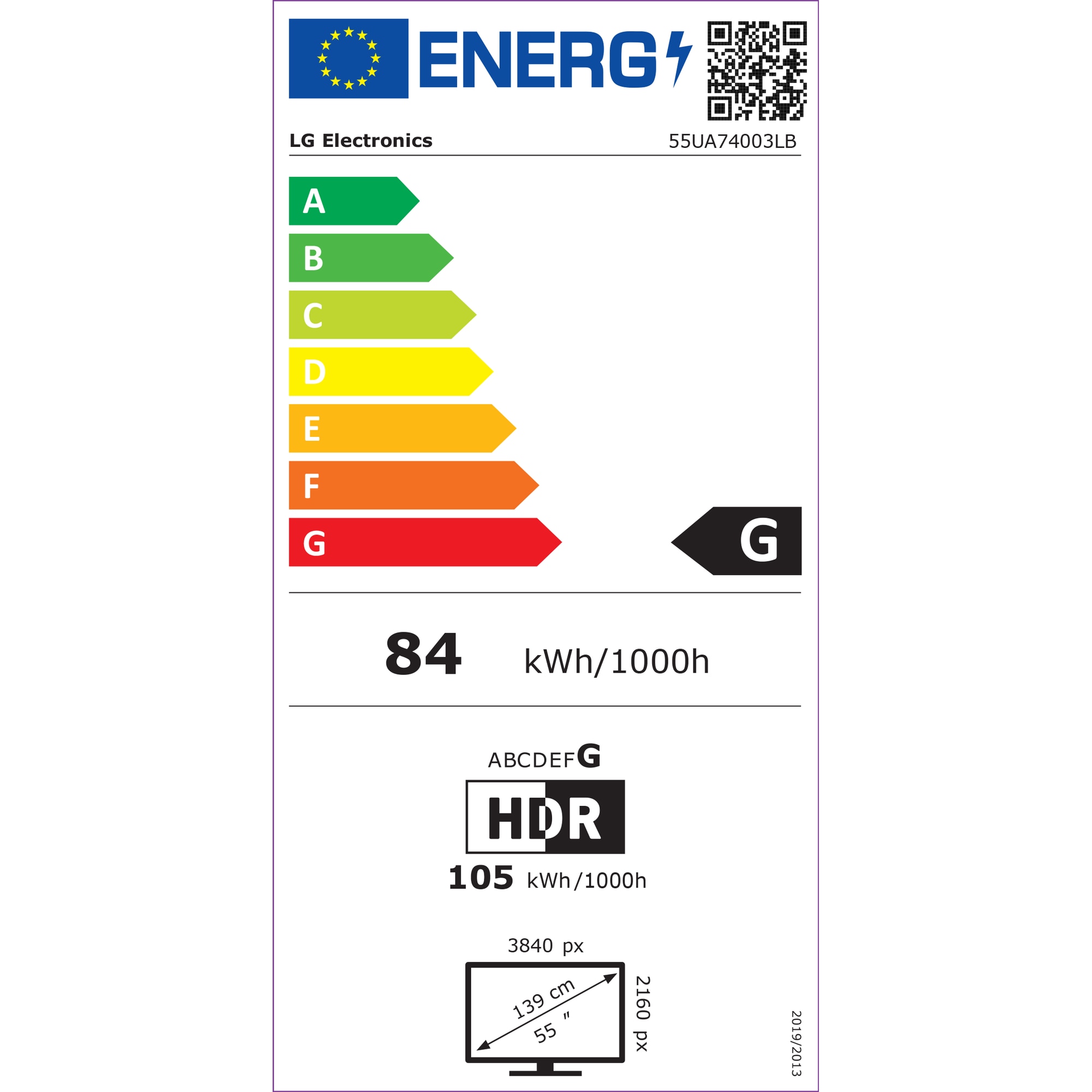 Televizor LG LED 55UA74003LB, 139 cm, Smart, 4K Ultra HD, Clasa G (Model 2025)