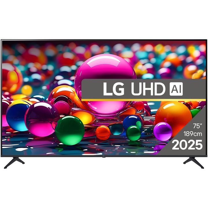 LG LED 75UA75006LB TV, 189 cm, Smart, 4K Ultra HD, G energiaosztály (2025-ös modell)