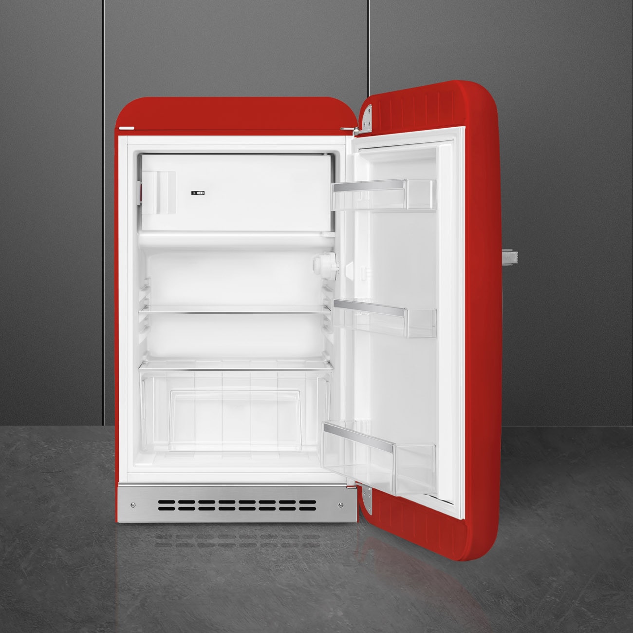 Frigider Smeg, stil anii '50, roșu, 122l, 970x545x659cm - eMAG.ro