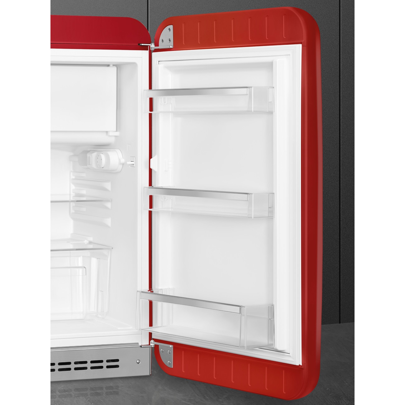 Frigider Smeg, stil anii '50, roșu, 122l, 970x545x659cm - eMAG.ro