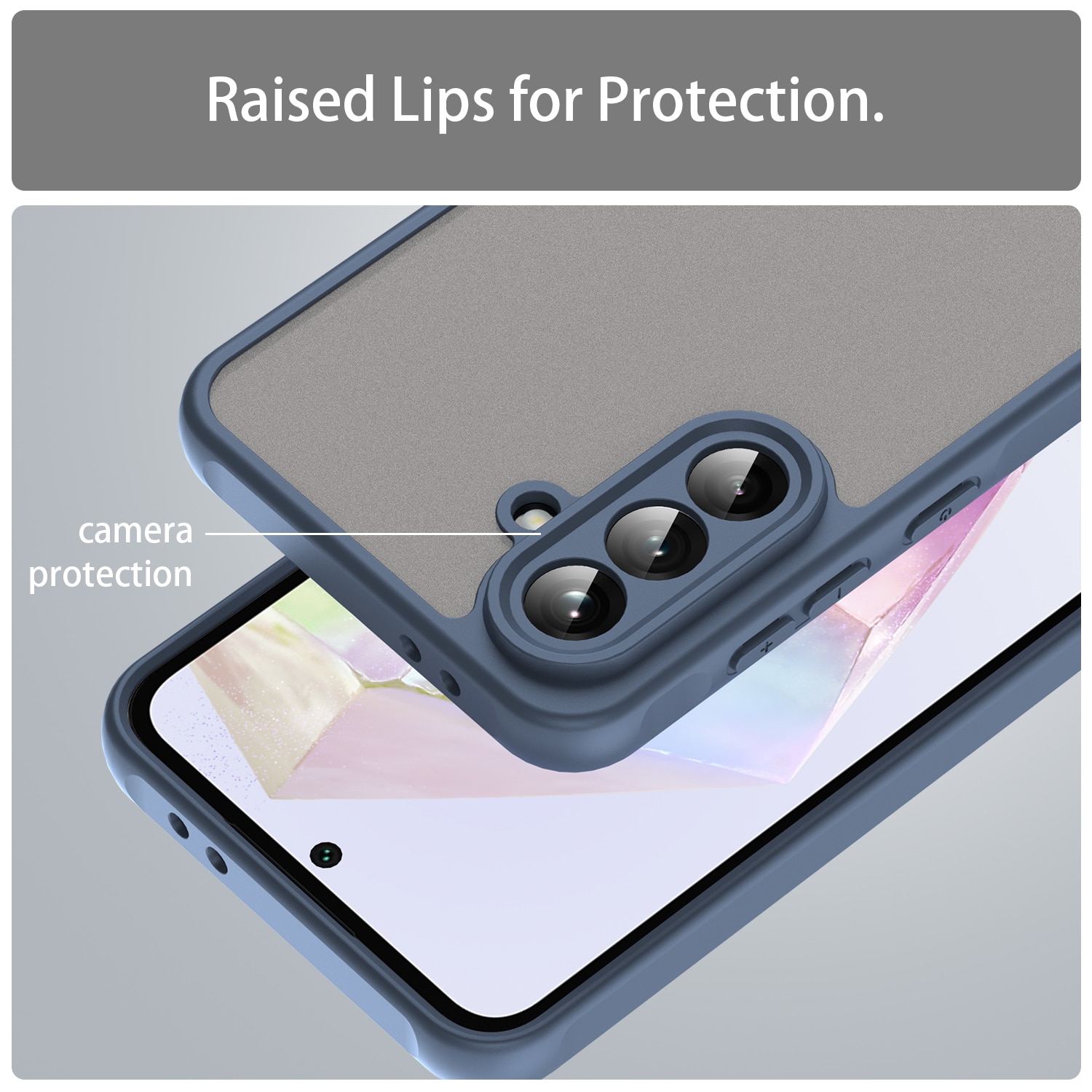 Carcasa EJANBO pentru Samsung Galaxy A56-5G, albastra, TPU, slim