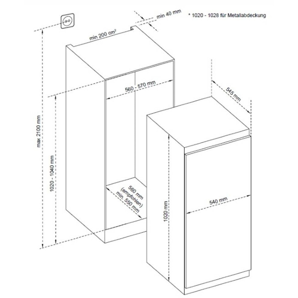 Frigider incorporabil Haier HAMLS510DF, 154 l, 102 cm