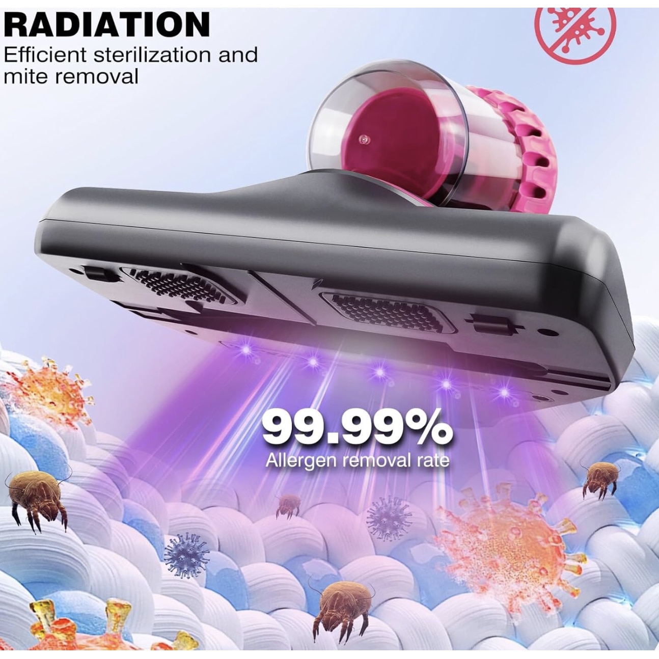 Aspirator multifunctional fara fir 4 in 1 pentru indepartarea acarienilor curatare saltele