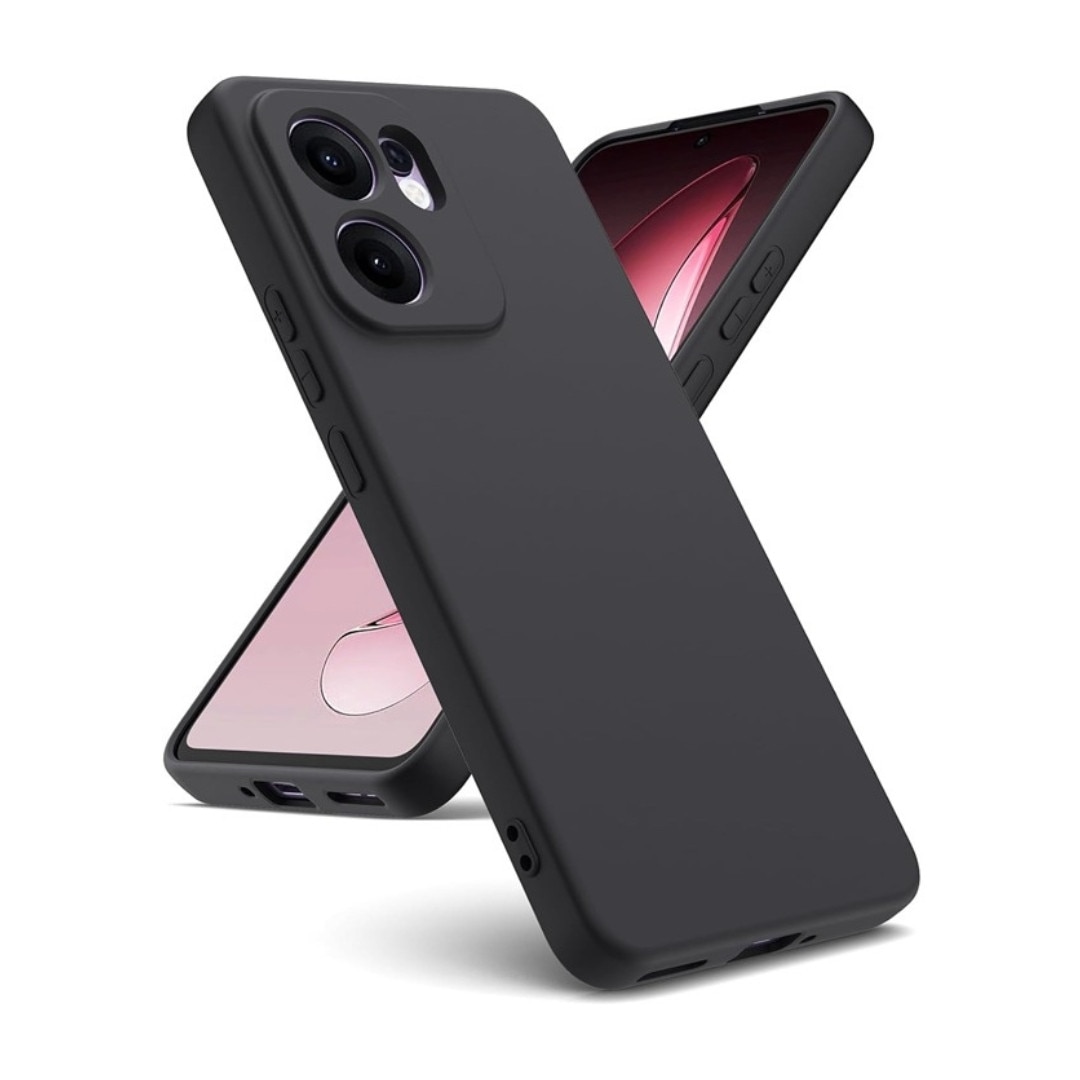 BestCase® Husa pentru OPPO Reno13 F 5G, Premium Slim Silicon 1.2MM, Microfibra in interior, Antisoc, Protectie camera si ecran, Negru
