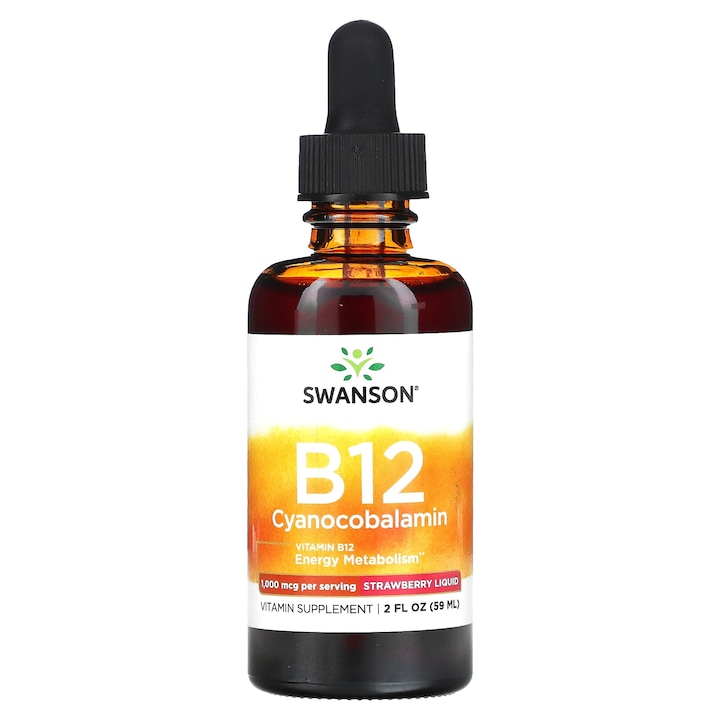 Supliment B12, Swanson, 1000 mcg, 59 ml