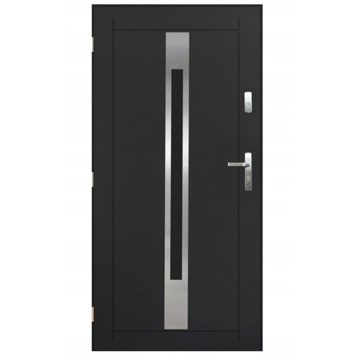 Usa exterioara din otel antracit, Pantor, 90 cm, stanga, durabila, izolatie termica