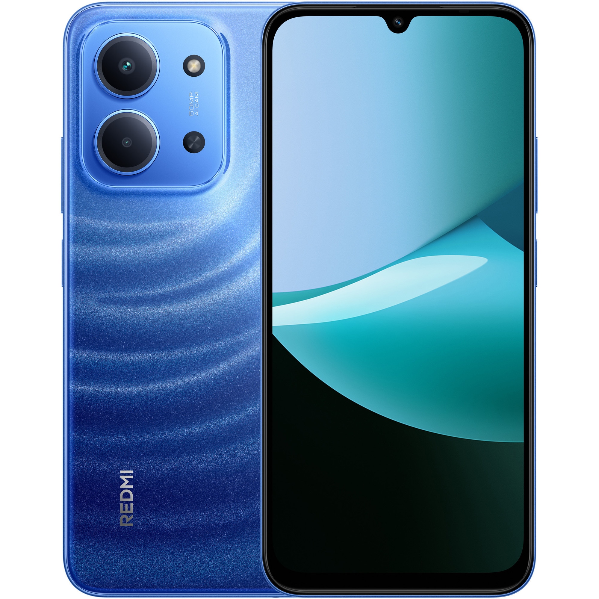 Telefon mobil Xiaomi Redmi 15C, 4GB RAM, 256GB ROM, 4G, Moonlight Blue + Woven Strap Ring Stand