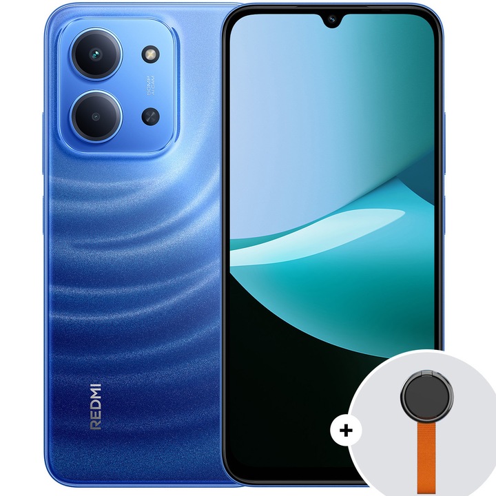 Смартфон Xiaomi Redmi 15C, 4GB RAM, 256GB ROM, 4G, Moonlight Blue + Woven Strap Ring Stand