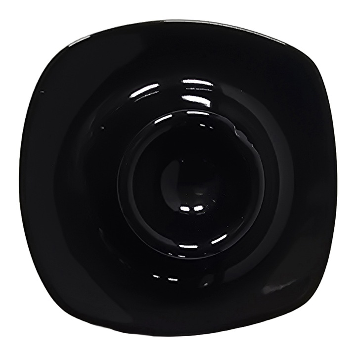 Suport ou, tip farfurie, 12 cm, Negru