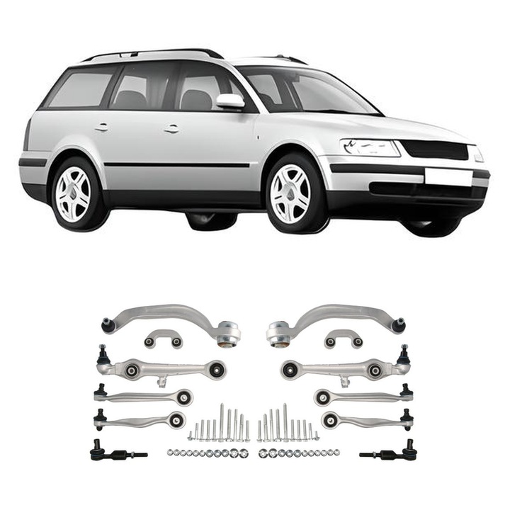 Set Kit Suspensie Brate Fata VW PASSAT B5 Variant (3B5) 1.8 Cod Motor ARG, APT, ADR Din 1997/06 - 2000/11, 92KW 125CP 1781CMC, REINHOCH SUSPENSION