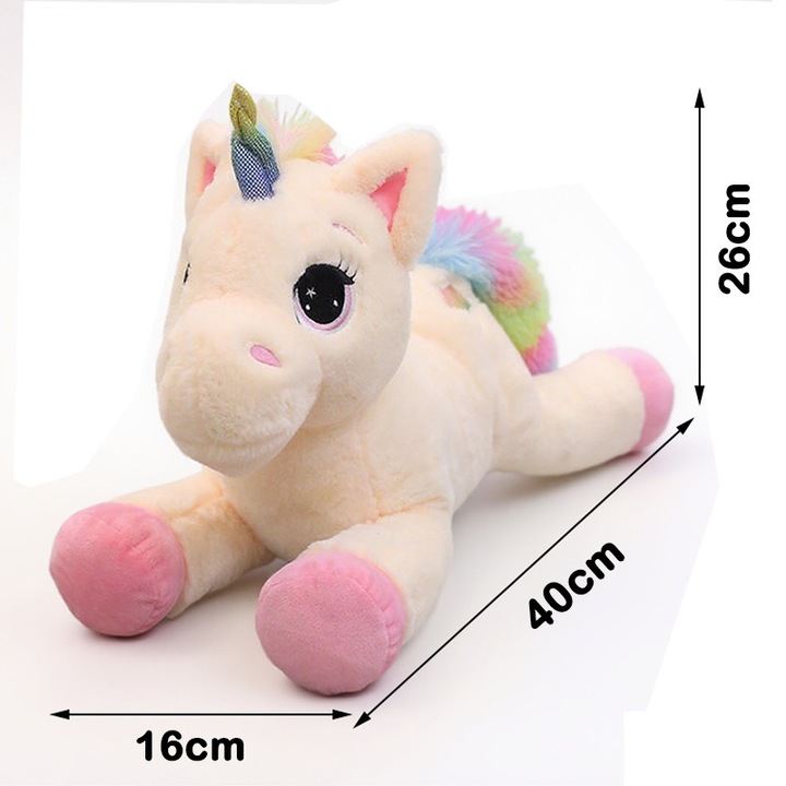Jucarie de plus unicorn, jucarie draguta de plus pentru copii cu coada ...