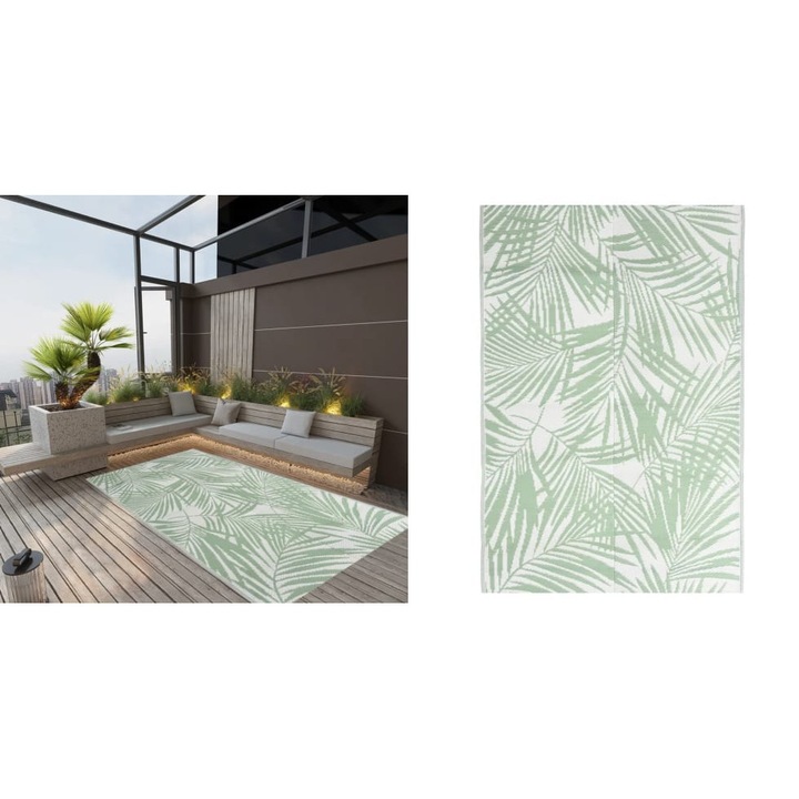 Covor de exterior, ARAKIL verde, 160x230 cm, PP
