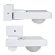 2x Senzor de miscare PIR Maclean MCE243, 360°, IP65, exterior LED, IR, max 2000W, detectie 20 m, reglaj LUX si timp, negru, set 2 buc