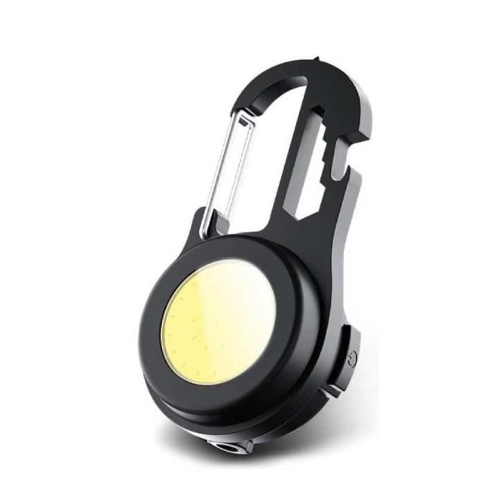 Многофункционален LED фенер 6 в 1 тип ключодържател – компактен, презареждащ се, с магнит, кука и множество функции за осветление