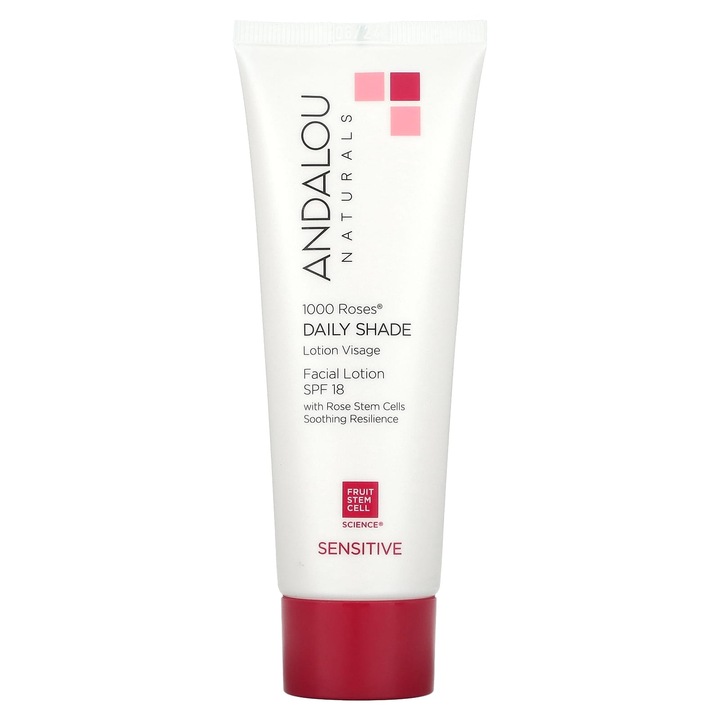 Arckrém, Andalou Naturals, 1000 rózsa, SPF 18, érzékeny bőrre, 80 ml