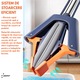 Mop cu sistem de stoarcere SDEPOT®, burete super absorbant, perfect pentru diverse tipuri de suprafete, maner confortabil, usor de utilizat, gri
