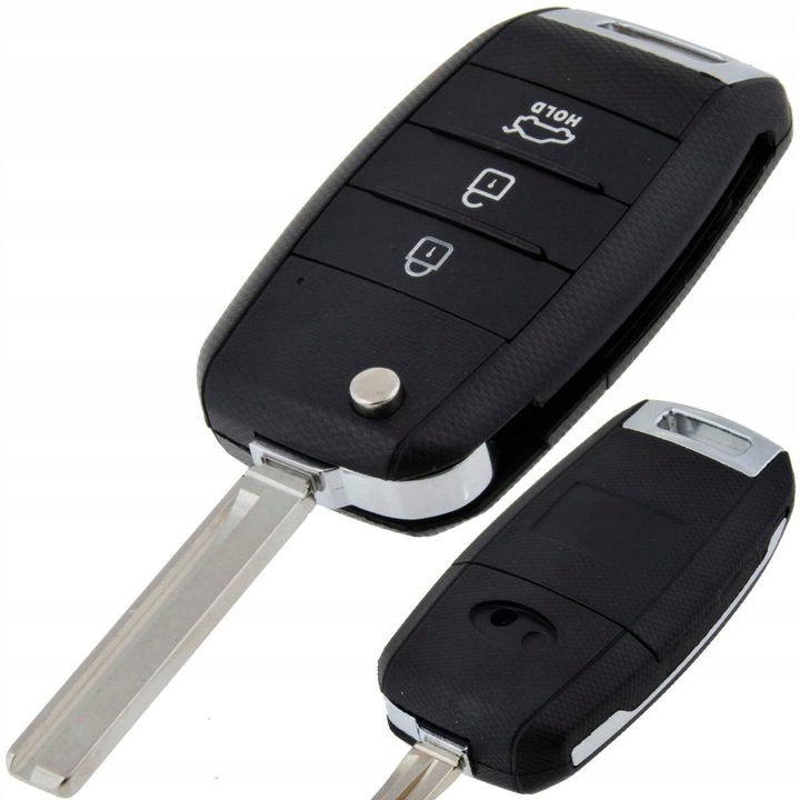 Carcasa Cheie Motokey pentru Kia16, 3 Butoane, Inel Breloc, compatibilă cu modele Kia