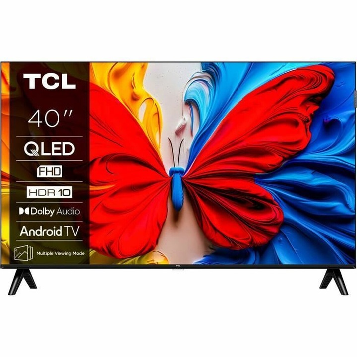 Смарт телевизор 40" TCL 40S51K QLED Full HD, 1920x1080px, HDR 10+, черен
