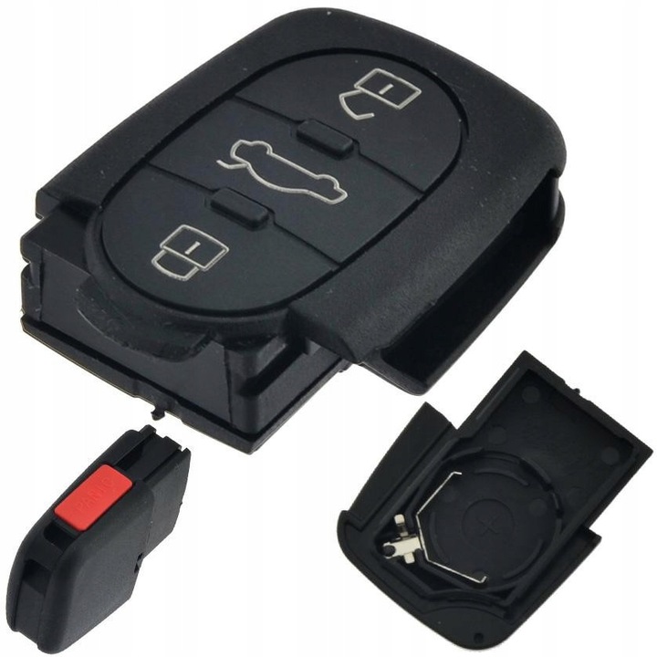 Carcasa Cheie, Motokey, pentru Audi A3 A4 A6 A8 TT, 3 Butoane, Negru