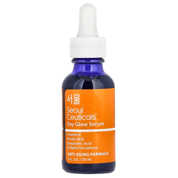 Serum iluminator pentru zi, SeoulCeuticals, 30 ml, cu vitamina C si acid hialuronic, anti-imbatranire