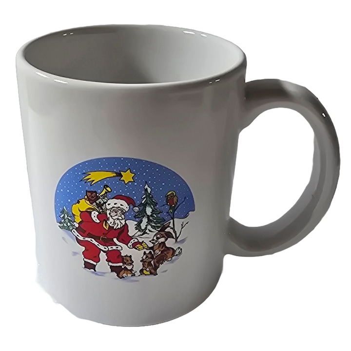 Cana, Cesiro, Mos Craciun, 250 ml, Alb, Ceramica