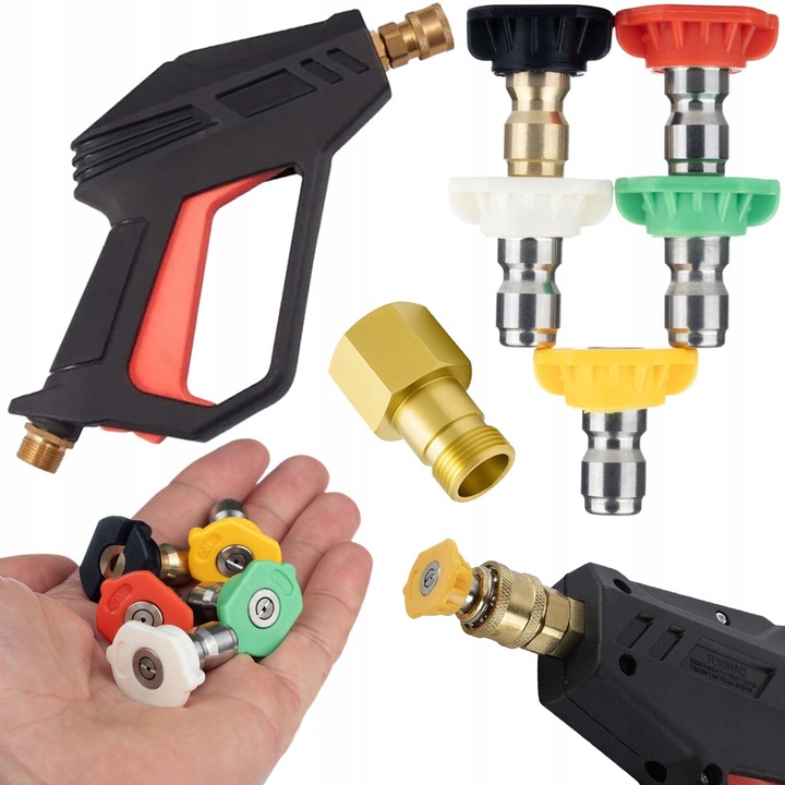 Set Pistol de presiune Rosfix Fortis 4000 PSI, 5 duze Quick Connect, M22, 275 bar