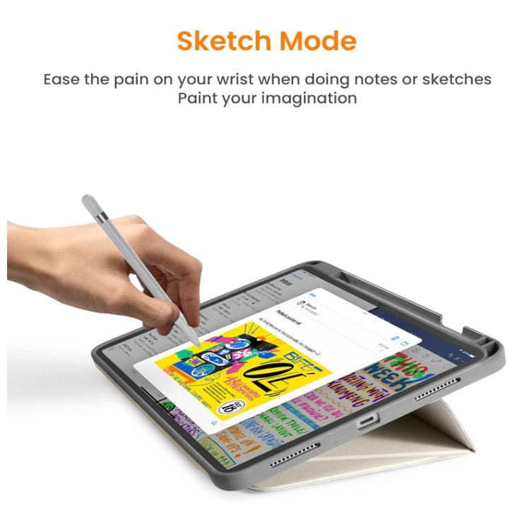 Husa pentru iPad Pro/5th Gen, TomToc, bej
