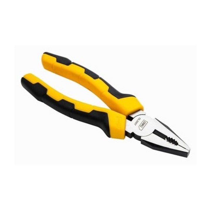 Cleste combinat, otel carbon, 17.5 cm, negru/galben