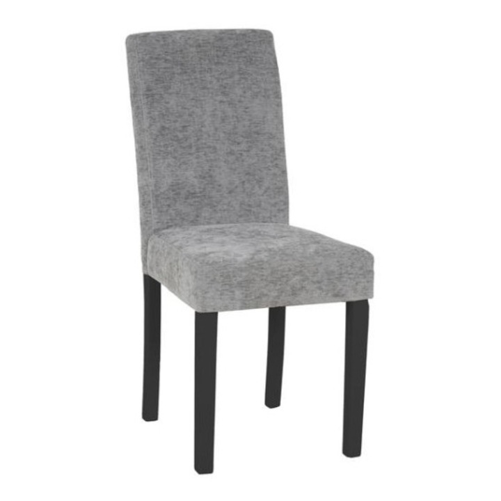 Scaun Living KJC5698, 44cm x 58cm x 93cm, Gri cu Picioare Negre