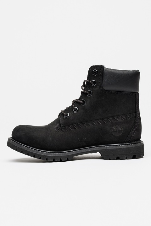 Timberland, Bocanci din piele nabuc 6In Premium, Negru stins
