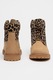 Timberland, Bocanci de piele nabuc cu detalii cu par scurt Premium 6, Negru/Bej
