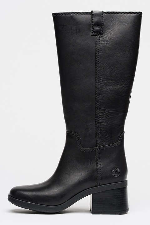 Timberland, Кожени дълги ботуши Bellevaux с масивен ток, Черен