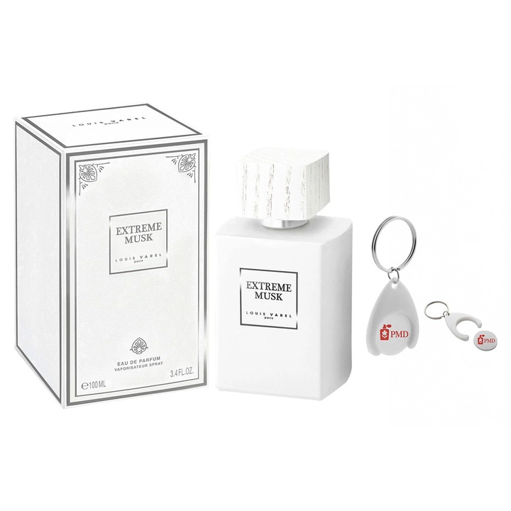 Apa de Parfum Extreme Musk, Louis Varel, Unisex, 100ml, cu Breloc "PMD"
