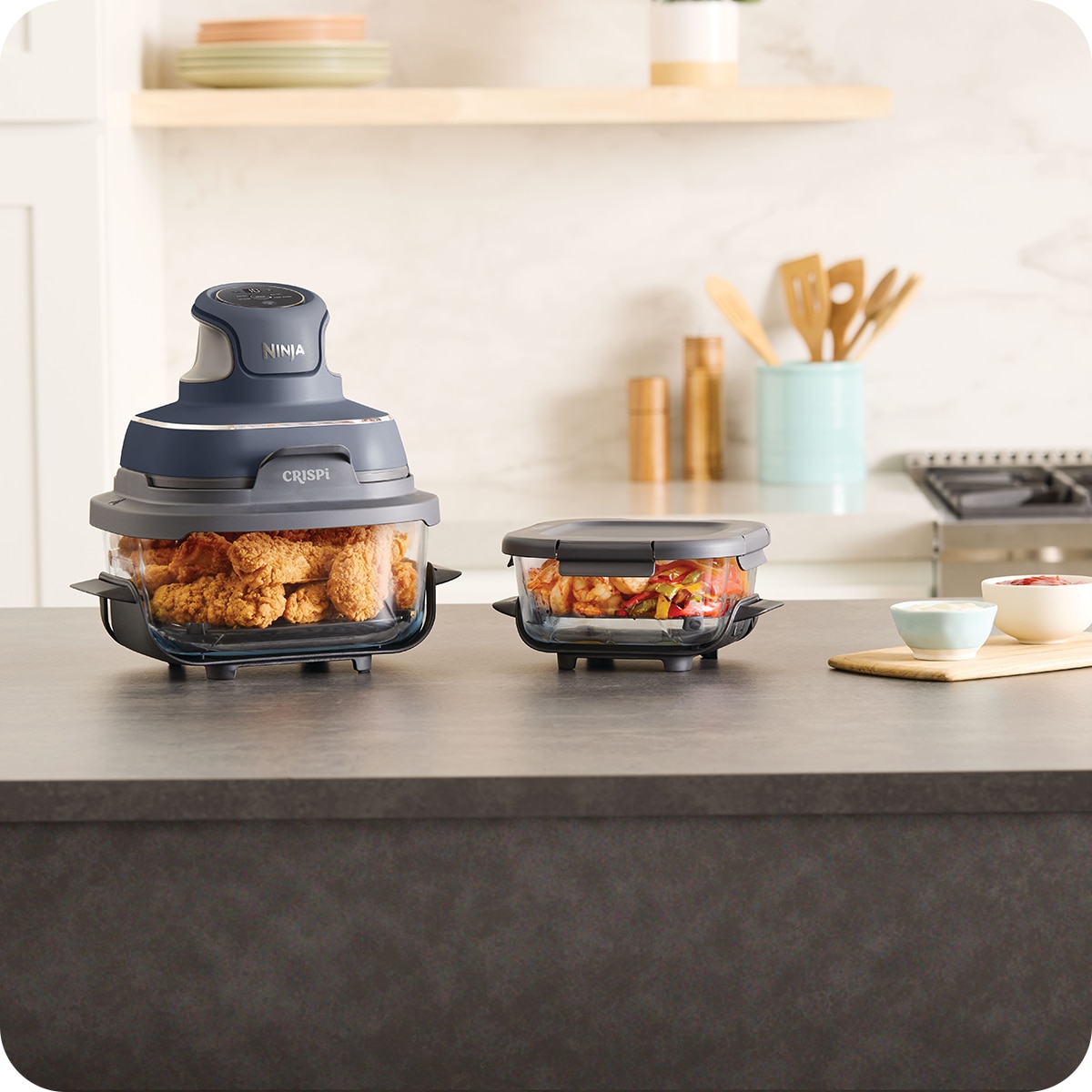 Friteuza cu aer cald Ninja CRISPi 4in1 FN101, PowerPod 1700W, 3.8L