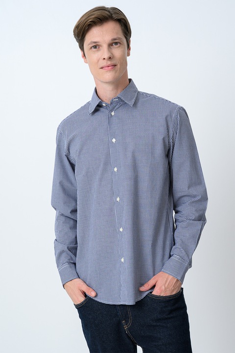 United Colors of Benetton, Kockás ing klasszikus gallérral, Fehér/Fekete