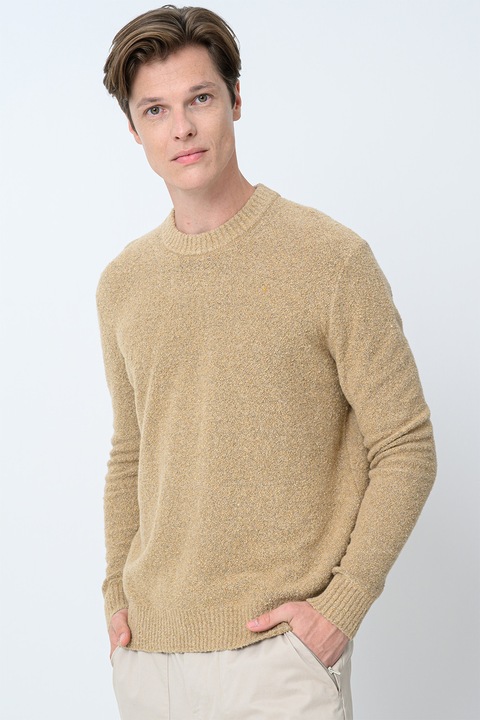 United Colors of Benetton, Kerek nyakú bő fazonú pulóver, Tevebarna