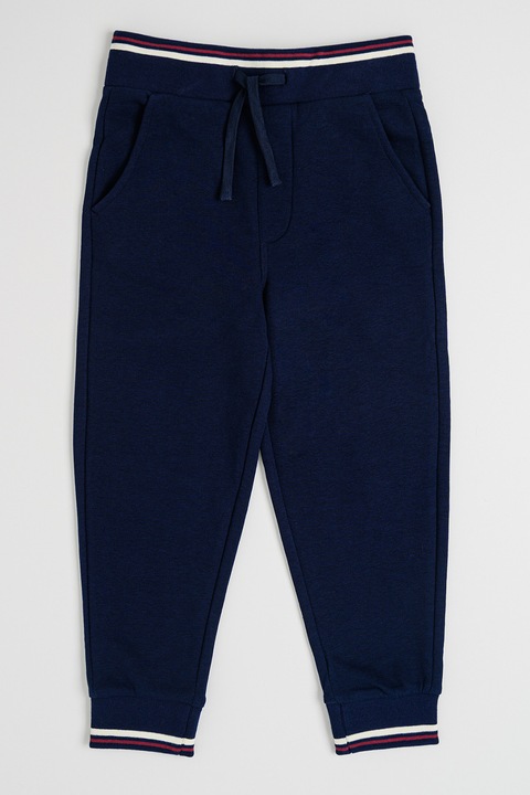 United Colors of Benetton, Pamuttartalmú nadrág húzózsinórral, Tengerészkék