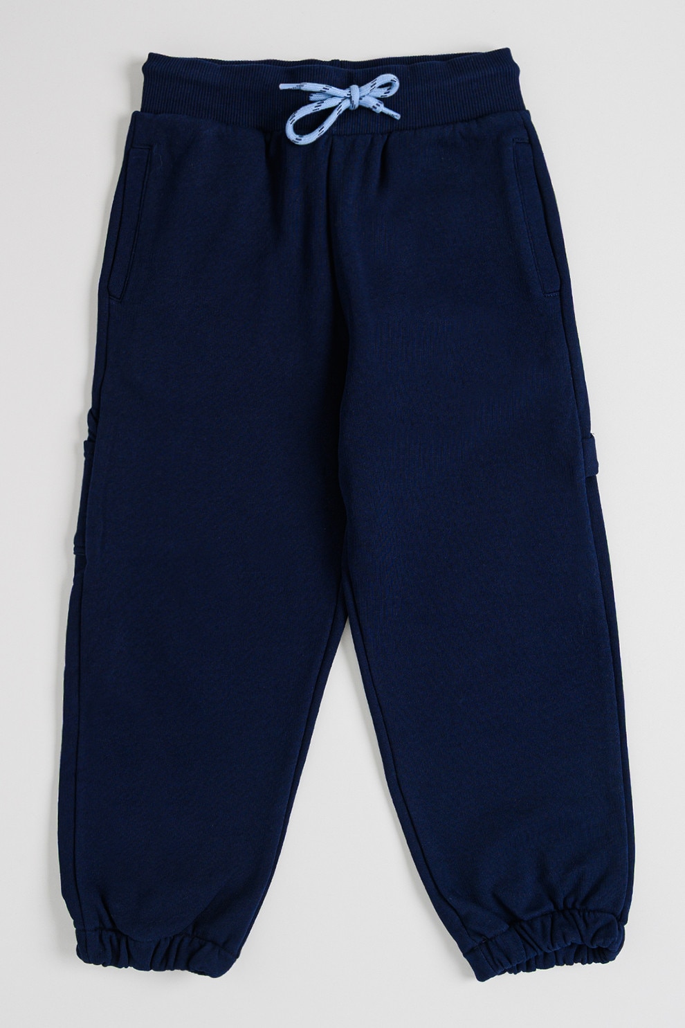 United Colors of Benetton, Pantaloni de trening cu snur de ajustare si buzunare multiple, Bleumarin, 150 CM