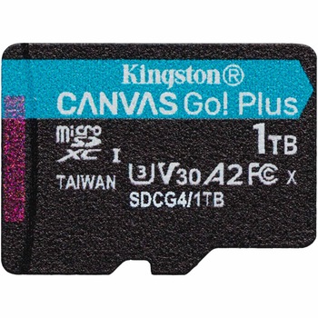 Card de Memorie MicroSDXC Kingston, 1TB, Canvas GO Plus, Fara Adaptor